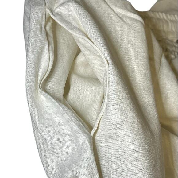 NWT Woman‎ Within Plus Size White Jogger Pull On Pants 26W Tall Linen Stretch - Picture 6 of 7
